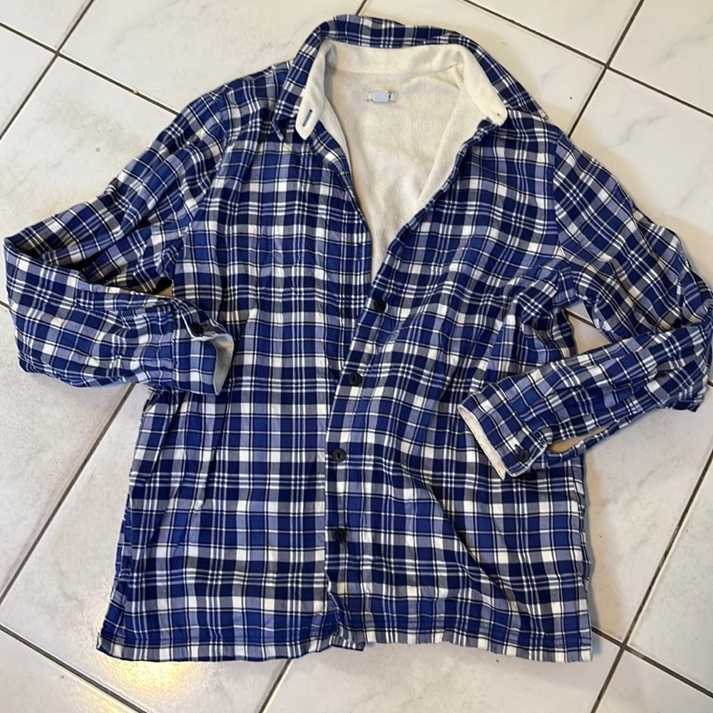 L.L. Bean Fleece Lined Flannel Shirt Shacket